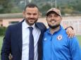 Giuseppe Porcella, tecnico del Frosinone e Fabrizio Tiberti, mister del Trastevere