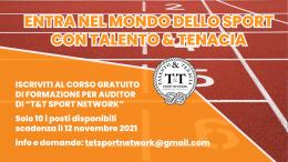 Vuoi lavorare nel mondo dello sport? Iscriviti al corso gratuito di T&T Sport Network