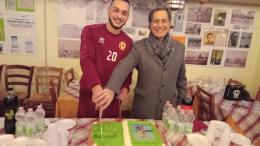 Sannipoli cuore amaranto: il Trastevere festeggia le 100 presenze 