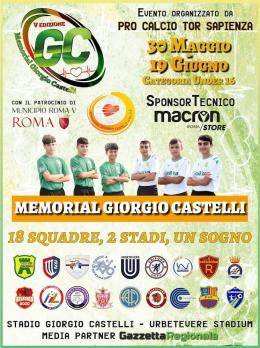 Memorial Giorgio Castelli: il 17 maggio la cerimonia di presentazione