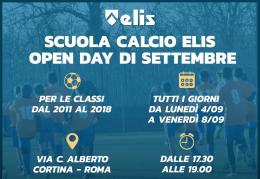 Scuola Sportiva Elis: al via gli Open Day, domani i primi raduni dell'agonistica
