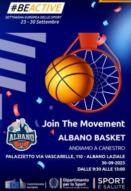 Albano celebra Settimana dello Sport con #BeActive "Andiamo a canestro"