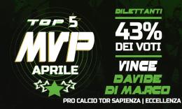 DILETTANTI - L'MVP di aprile è Davide Di Marco della Pro Calcio Tor Sapienza
