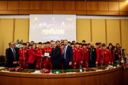 L'Under 19 della Roma 1927 premiata in Regione per il triplete