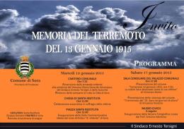 Cento anni fa il terremoto di Avezzano