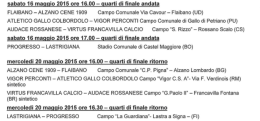 Quarti di finale: per la Perconti c'è l'Atletico Gallo