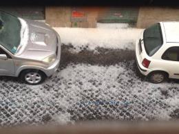 Grandinata straordinaria si abbatte sulla Capitale