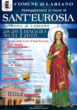 Sant’Eurosia 2015: a Lariano è Festa patronale