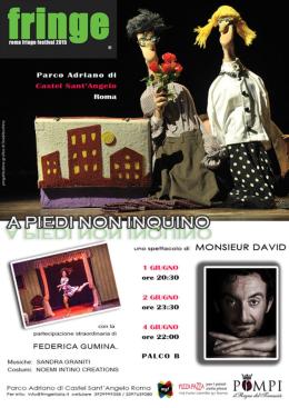 Al Roma Fringe Festival lo spettacolo di Monsieur David 