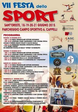 A Sant'Oreste si alza il sipario sulla "Festa dello Sport"
