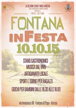 Ariccia, al via la festa di quartiere "Fontane in Festa"