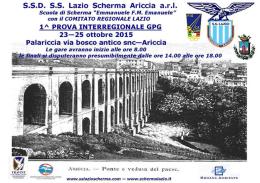 Da oggi la scherma ad Ariccia: prima prova interregionale GPG