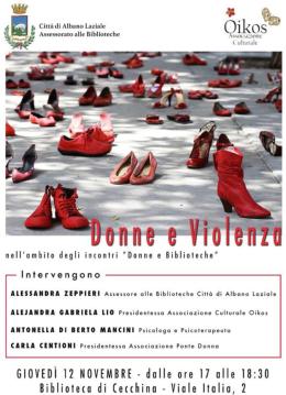 Albano, terzo appuntamento con “Donne e Violenza”
