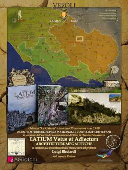 Domenica prossima a Veroli la presentazione dell'opera "Latium Vetus et Adiectum"