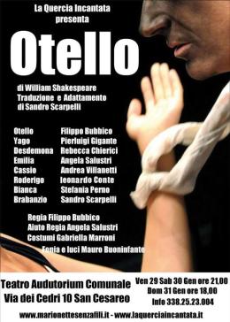 San Cesareo, l'Otello di Shakespeare in scena al teatro Giulanco