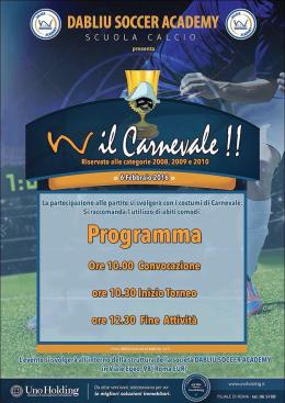 Dabliu Soccer Academy: carnevale sul campo di calcio