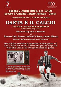 Sabato la presentazione del libro "Gaeta e il calcio"