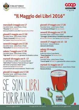 Velletri: è iniziato ufficialmente "Il Maggio dei libri" 2016
