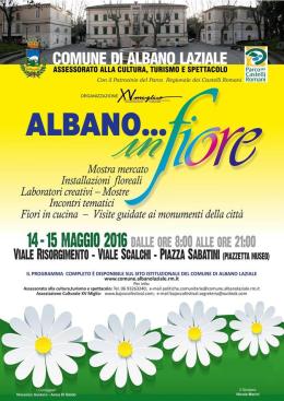 Albano Laziale: fine settimana a tema floreale, con "Albano in fiore"
