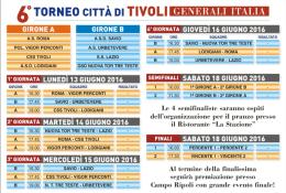 Il 6° Torneo Città di Tivoli è pronto ad entrare nel vivo