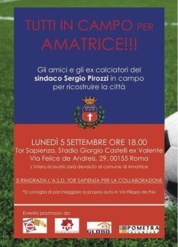 "Gli amici di Sergio per Amatrice": lunedì 5 al Castelli