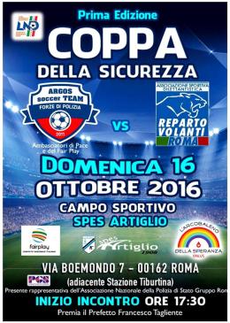 Il 16 ottobre  in campo "Il calcio della buone azioni"