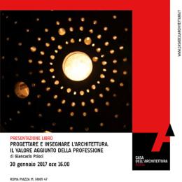Oggi la presentazione del libro "Insegnare e progettare l'Architettura"