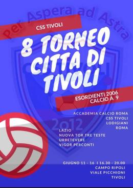 Torneo Città di Tivoli: domani semifinali e finali