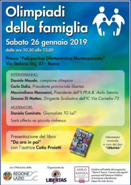 Olimpiadi della famiglia: sabato 26 gennaio a Montespaccato