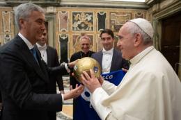 La LND al Vaticano. Sibilia e Francesco a colloquio 
