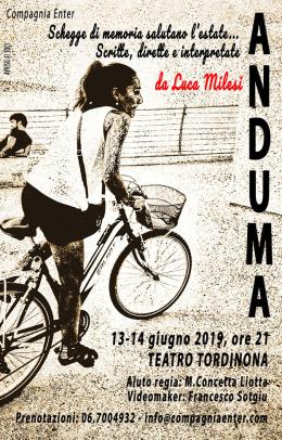"Anduma": 13 e 14 giugno al Teatro Tordinona