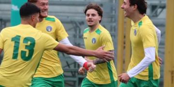 Baldi esulta dopo il raddoppio