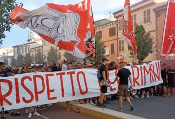Protesta dei tifosi del Rimini