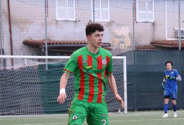 Matteo Boschi in azione con la maglia della Real Vis Artena