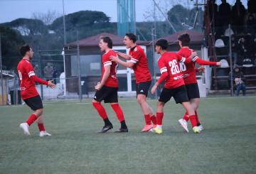 Esultano i biancorossi al Catena 