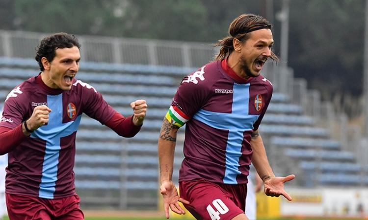 L'esultanza di Orchi dopo il gol