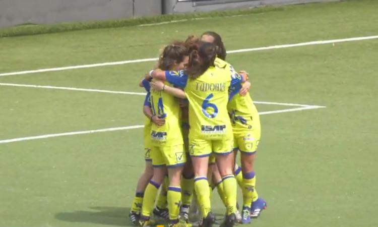 L'esultanza del Chievo