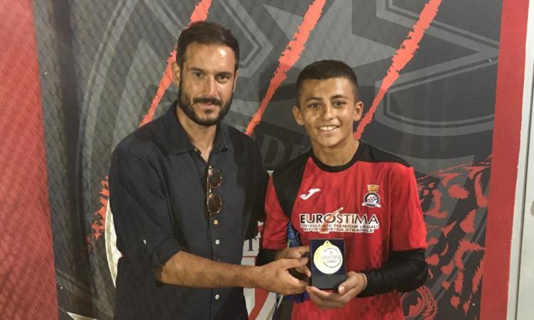 Il portiere del Città di Ciampino Aleggiani, migliore in campo della sfida