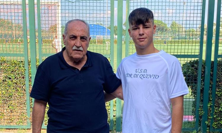 Lorenzo Camponeschi, nuovo arrivo del Tor di Quinto, insieme al presidente Massimo Testa