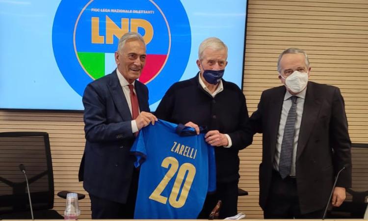 Da sinistra Gabriele Gravina, Melchiorre Zarelli e Giancarlo Abete (Foto ©Cr Lazio)