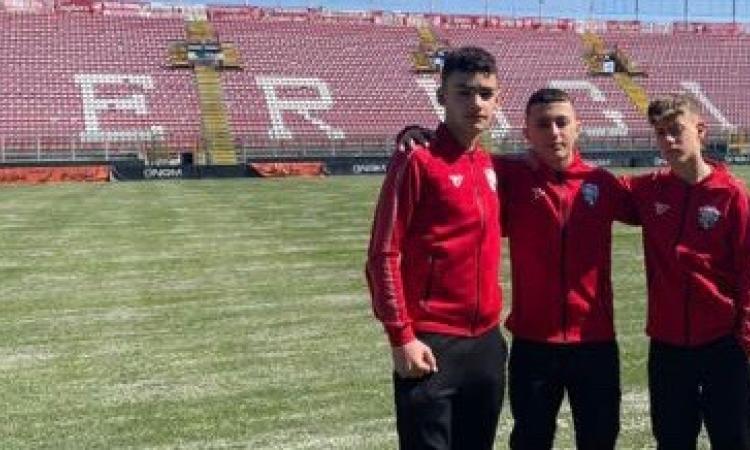 I tre ragazzi del Fiano Romano in prova al Perugia