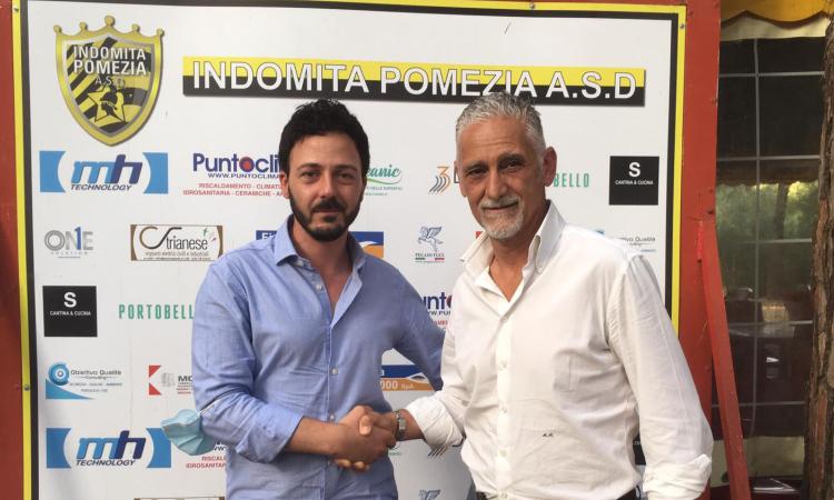 Jody Franzè, neo-tecnico dell'Under 16 dell'Indomita Pomezia, con il direttore tecnico Marco Ridolfi