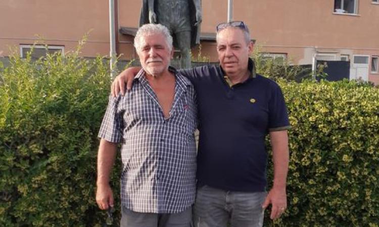 Stefano Orlandi, nuovo ds dell'Anzio, con il presidente Franco Rizzaro