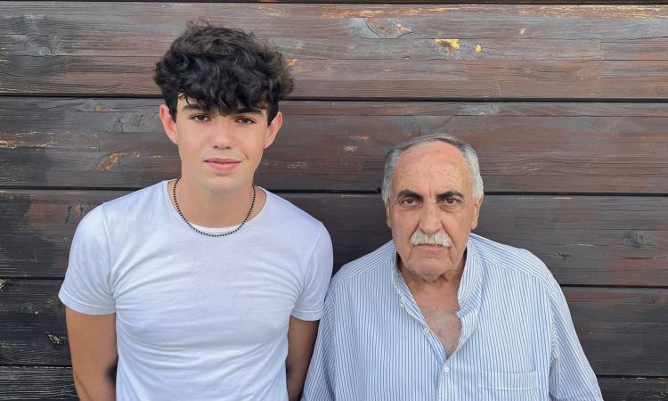 Niccol&ograve; Guccione, volto nuovo per i classe 2006 del Tor di Quinto, con il presidente Massimo Testa