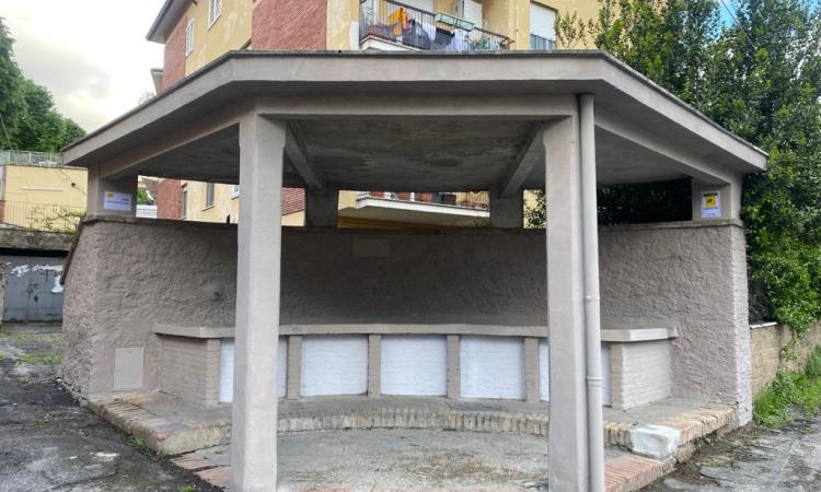 Il fontanile di via Vecchia di Marino restaurato da volontari