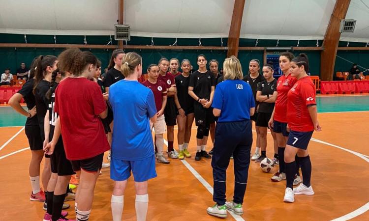 Uno scatto dal raduno del Palalevante della selezione Under 19 femminile