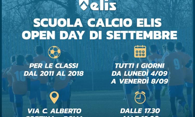 Scuola Sportiva Elis: al via gli Open Day, domani i primi raduni dell'agonistica