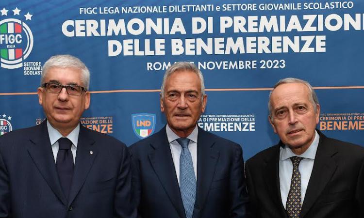 Benemerenze LND: premiati dirigenti e società per passione, impegno e responsabilità