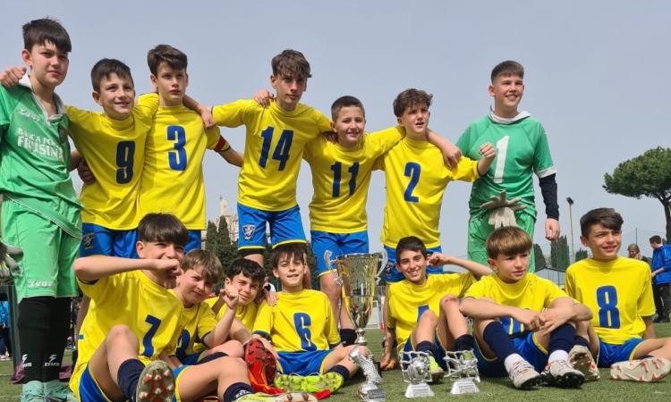 Il Frosinone con la coppa (Foto ©GazReg)