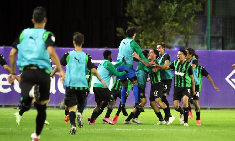 L'esultanza del Sassuolo dopo il gol di Falasca (Foto ©Mirna De Cesaris)